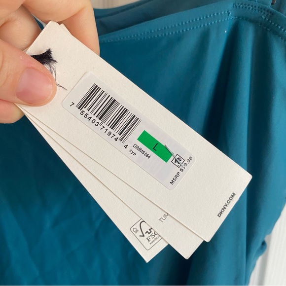 DKNY one-piece‎ swimsuit BLUE LARGE - Picture 4 of 4